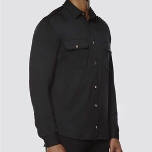 Bleusalt Black Classic Button-Up Long sleeve Shirt.  Unisex